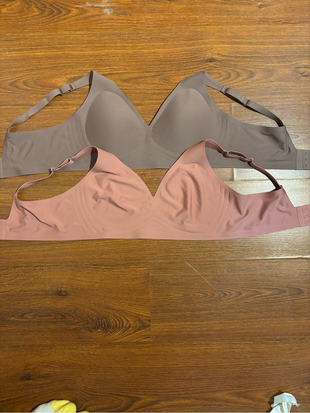 Buffalo David Bitton Two-Pack Wireless T-Shirt Bras — Mauve Pink & Taupe